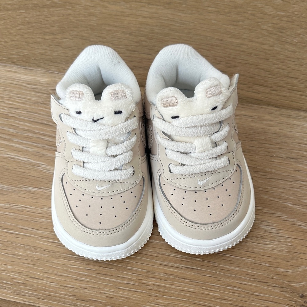 Nike Kids Beige Sneakers with Bear Ears